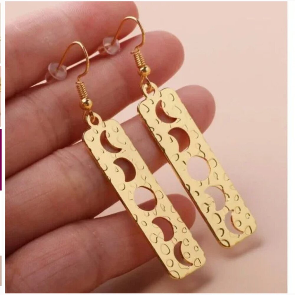 ⭐️❤️ FREE Moon Sky Boho Peasant Hipster Hippie Art Deco Zodiac Minimal Earrings
